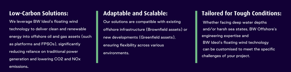 Low-Carbon Solutions We leverage BW Ideol's floating wind technology to integrate clean, renewable energy into offshore platforms (FPSOs), significantly reducing reliance on traditional power gene (1).png